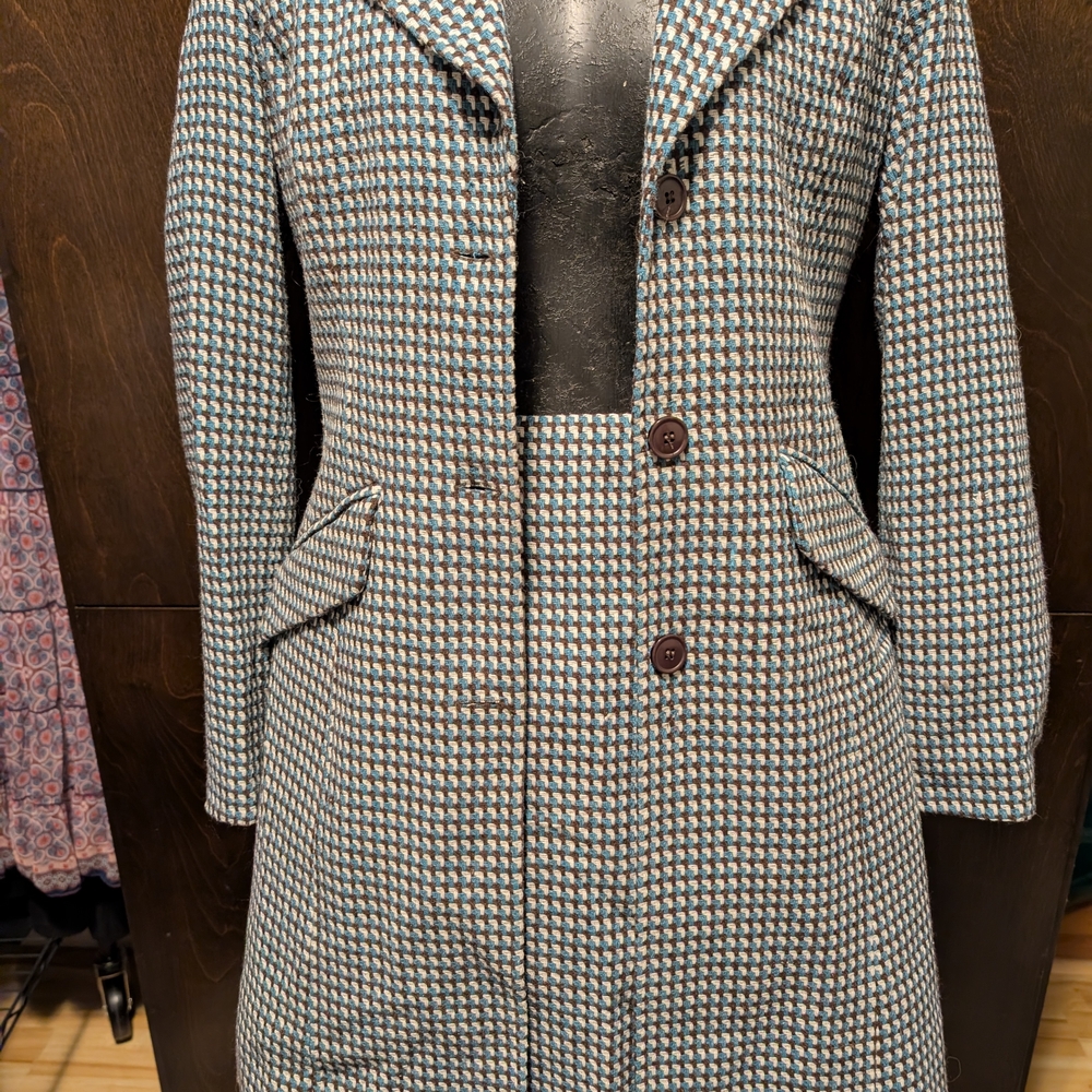 Elegant Houndstooth Women's Coat